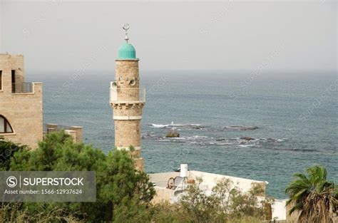 Minaret Of The Al Bahr Mosque In Jaffa Israel Superstock