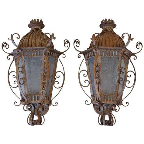 Wrought Iron Outdoor Wall Sconces At 1stdibs