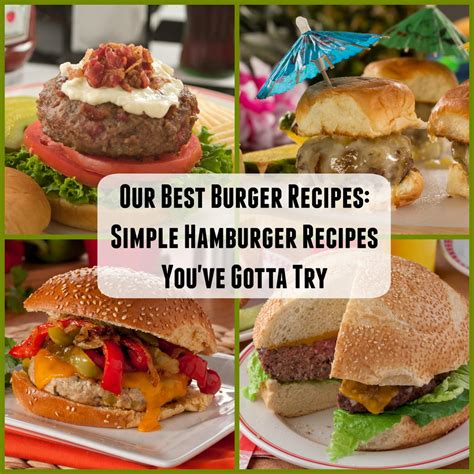 Recipes chosen by diabetes uk that encompass all the principles of eating well for diabetes. Our Best Burger Recipes: 20 Simple Hamburger Recipes You ...