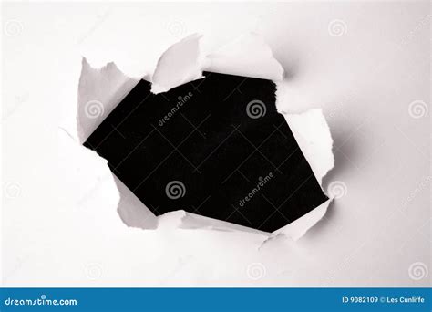 Hole In Paper Stock Image Image Of Shot Black Sheet 9082109