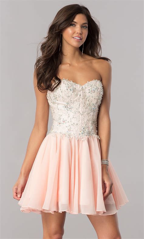 Pink Sweetheart Corset Short Party Dress Promgirl