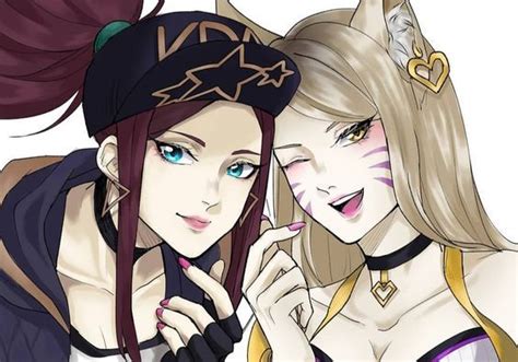 KDA Akali Ahri Art Very Pretty KDA Akali Ahri Cosplayclass Leagueoflegends League Of