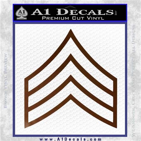 E5 Sergeant Rank Army Decal Sticker A1 Decals