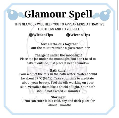 Glamour Spell Witchcraft Spell Books Wiccan Spell Book Magick Spells