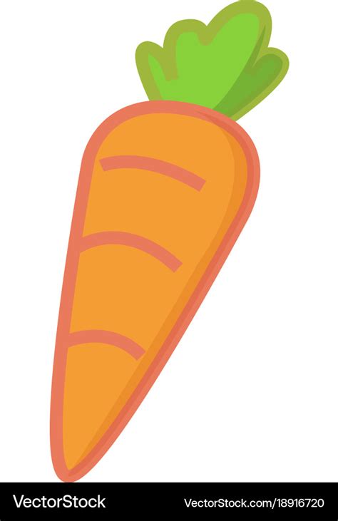 Cute Cartoon Carrot With Isolated White Royalty Free Vector