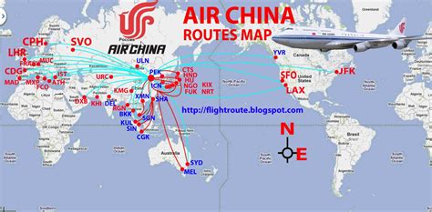 Airlines Air China Routes Map