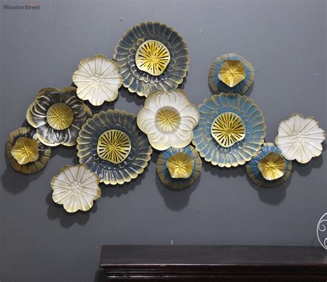 Buy Decorative Multicolor Floral Metal Wall Art Online In India At Best
