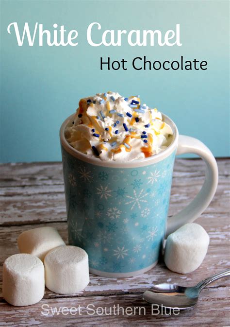 white caramel hot chocolate sweet southern blue