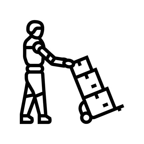 last mile delivery line icon vector illustration 34789110 Vector Art at