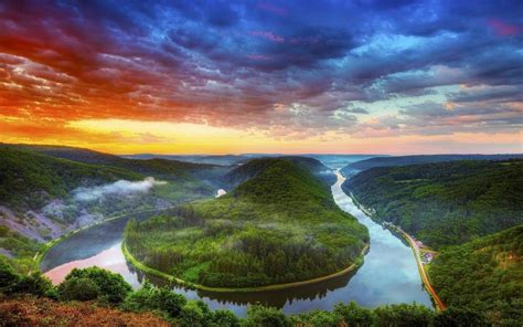 The Saarschleife River In Mettlach Saarland Germany Imgur Image