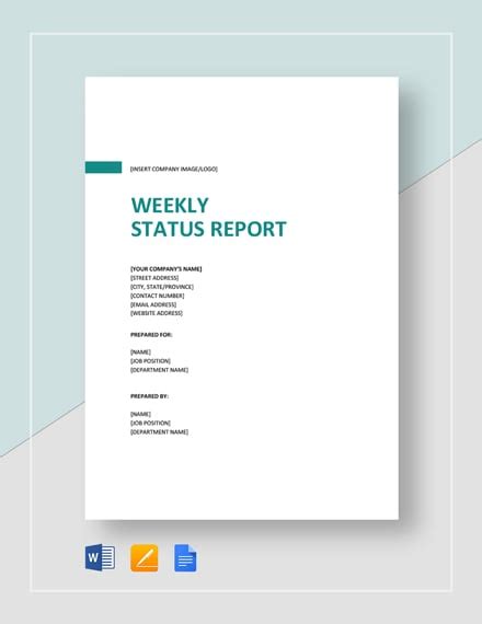 25 Weekly Report Templates Free Sample Example Format Download