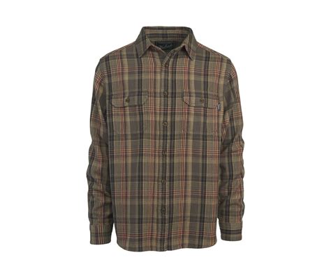 Woolrich Mens Oxbow Bend Plaid Flannel Shirt Fieldstone Small