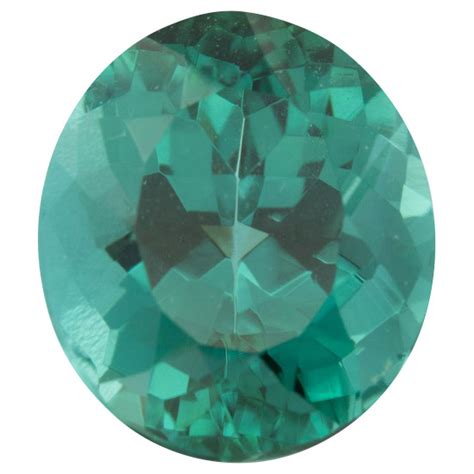 Genuine Blue Green Tourmaline Gemstone In Oval Cut 208 Carats 840 X