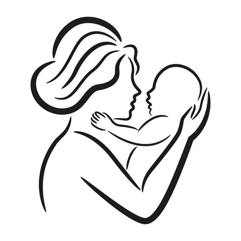 Símbolo De La Madre Y Su Bebé 11883048 Vector En Vecteezy