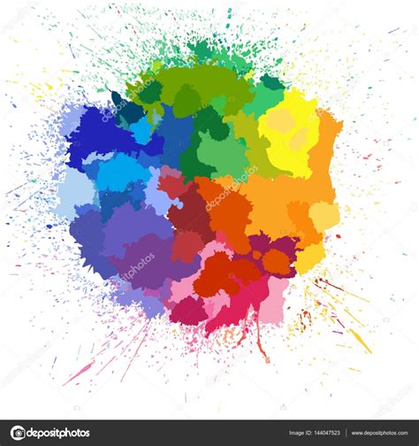 Color Background Of Paint Splashes Stock Vector By ©ginnylu 144047523