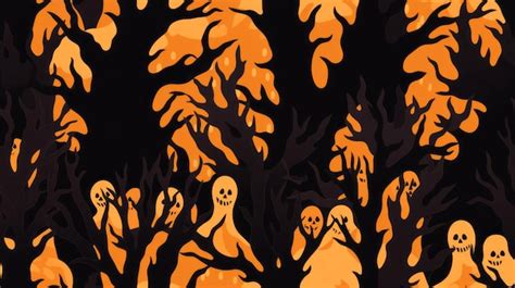 Premium Ai Image Seamless Halloween Background Wallpaper Abstract