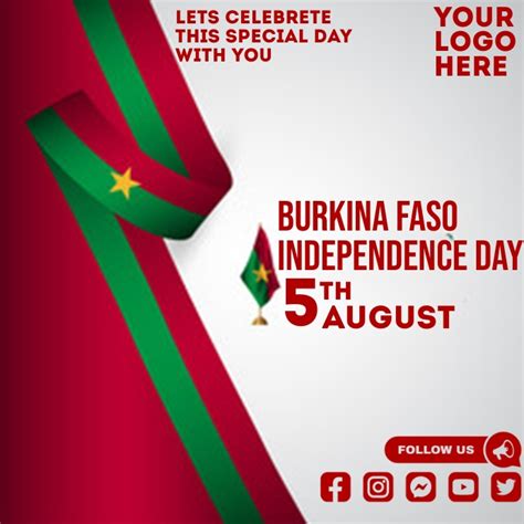 Plantilla De Día De La Independencia De Burkina Faso Postermywall