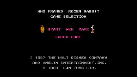Who Framed Roger Rabbit Nes Game Hub Nintendo Times