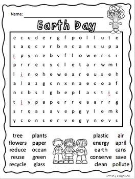 Our grade 2 math worksheets are free and printable in pdf format. Earth Day Word Search Freebie! by Primary Playground | TpT
