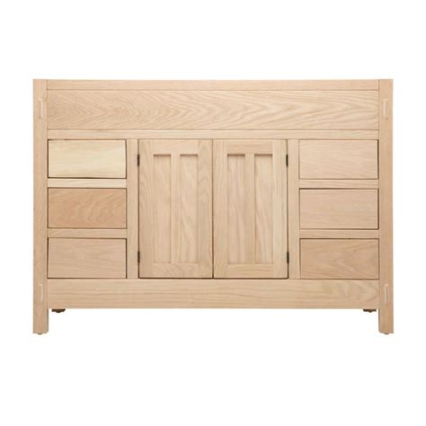 Buy unpainted furniture and enjoy the benefits of unfinished wood furniture. 48" Unfinished Mission Hardwood Vanity - Cabinet Only ...