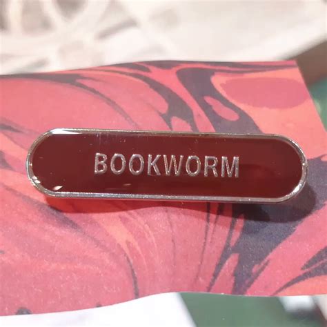 enamel badge bookworm innerpeffray library