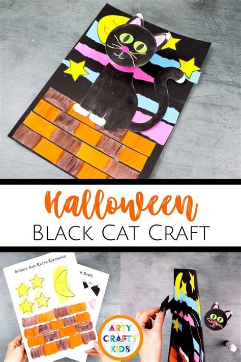 Black Cat Craft For Kids Halloween Crafts For Kids Creative