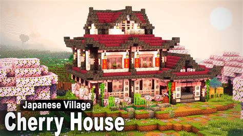 Minecraft How To Build A Japanese Cherry House Tutorial Youtube