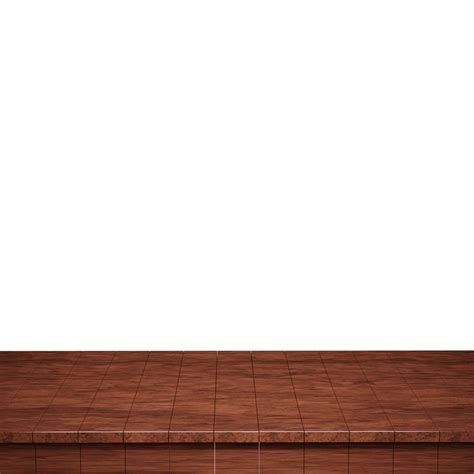 Wooden Table Foreground Wood Table Top Front View 3d Render Isolated