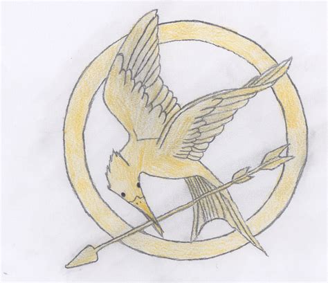 How To Draw Mockingjay Pin