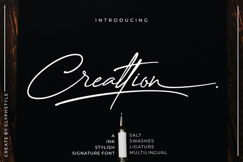 Creattion A Ink Stylish Signature Font By Glyphstyle Thehungryjpeg