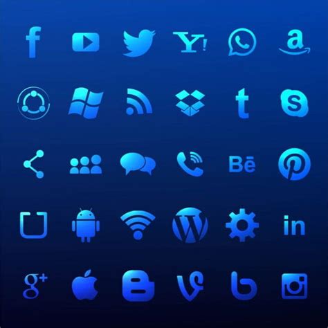 Social Media Icon Set Eps Vector Uidownload