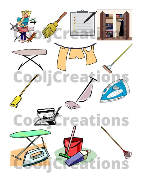 Chores Clipart Housework Images For Scrapbooking Journals And Diaries