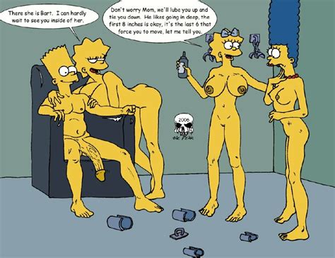 Xbooru Armchair Ass Bart Simpson Big Penis Breasts Lisa Simpson Maggie Simpson Marge Simpson