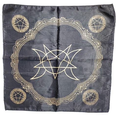 Witchcraft Altar Cloth Pentagram And Triple Moon The Luciferian Apotheca