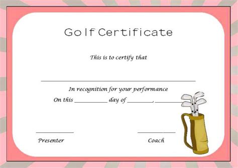 For golf courses itself, selling golf gift certificates should be a good idea to promote their courses. Golf Lesson Certificate Pdf - Gift Certificate - Golf Lessons Houston - We provide lessons ...