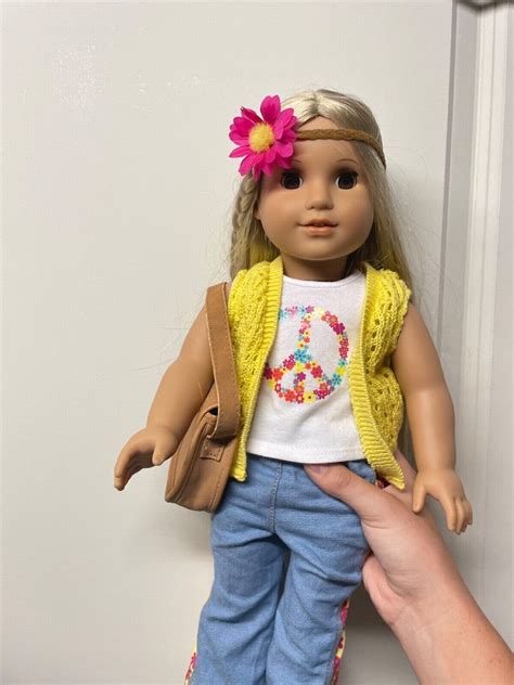 American Girl Bkd57 18 Inch Julie Doll And Paperback Book Antique