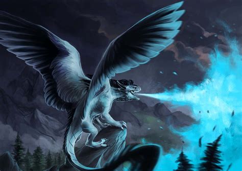 Blue Fury By Allagar On Deviantart Dragon Art Mythical Flying