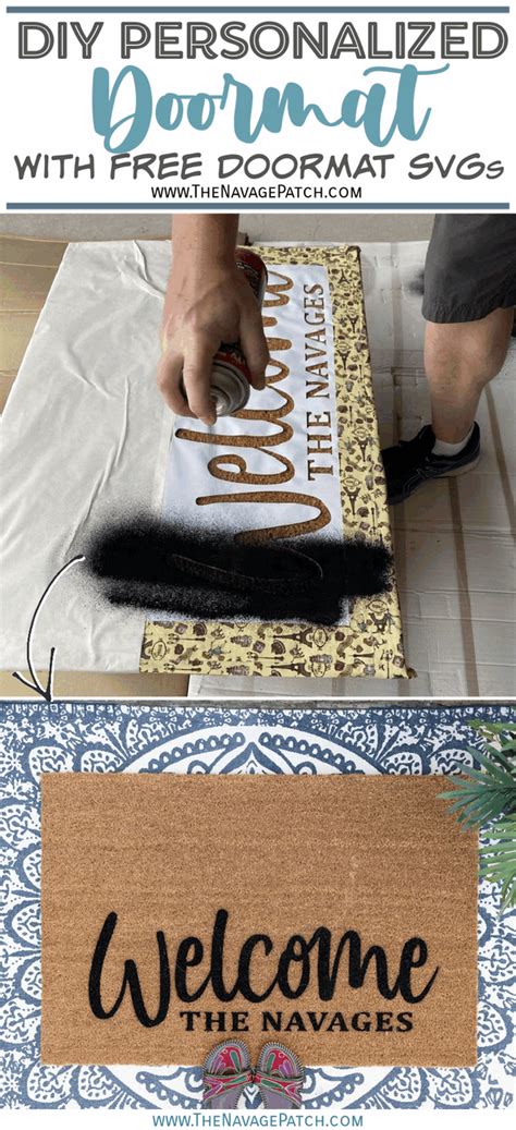 Diy Personalized Door Mat Easy And Cheap The Navage Patch