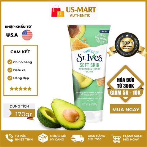 St Ives Soft Skin Avocado And Honey Face Scrub G Shopee Malaysia