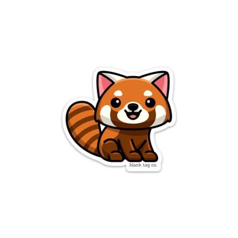 The Red Panda Sticker Blank Tag Co