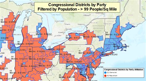 Congressional Districts By Party Affiliation Mapbusinessonline