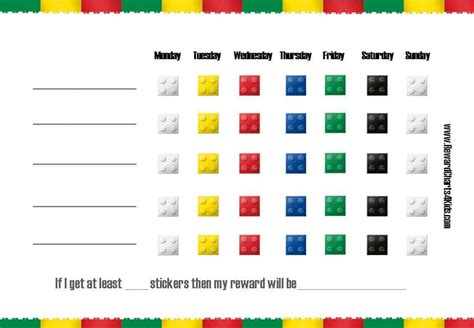 Free Printable Lego Reward Chart Printable Templates