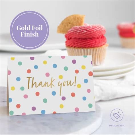 Rileys Co Thank You Cards With Envelopes Count Gold Foil