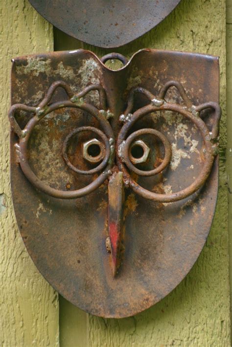 Kathis Garden Art Rust N Stuff A Parliament Of Owls Scrap Metal Art