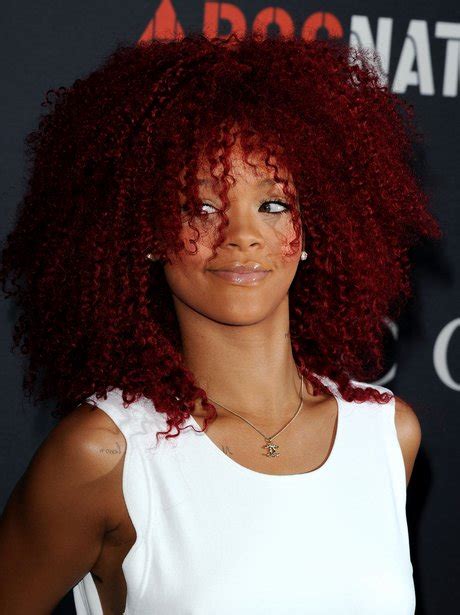 Rihannas Most Popular Hairstyle Saw The Singer Keep It Flame Red As