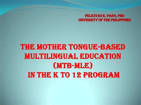 Mother Tongue K 12 Grade 2