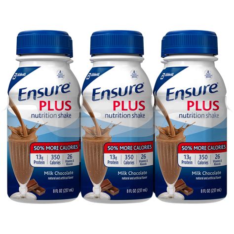 Ensure Plus Nutrition Shake Milk Chocolate 6 8 Fl Oz 237 Ml