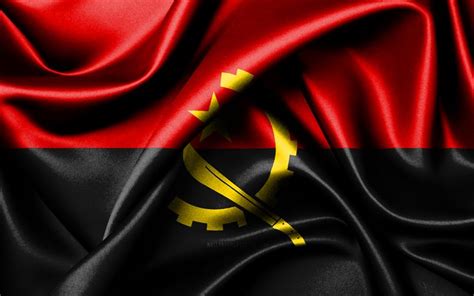Baixar Bandeira De Angola 4k Países Africanos Tecido Bandeiras Dia