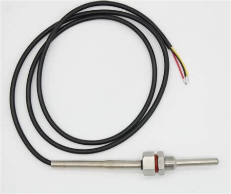 pt1000 housing platinum resistance temperature sensor m12x1 thread probe od 6mm 1m pvc 3 core