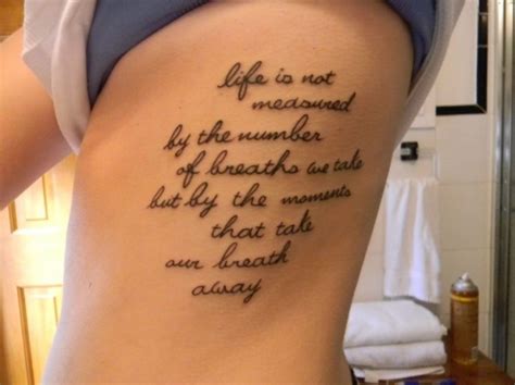 Amazing Quote Tattoo Idea On Ribs Pictures Fashion Gallery